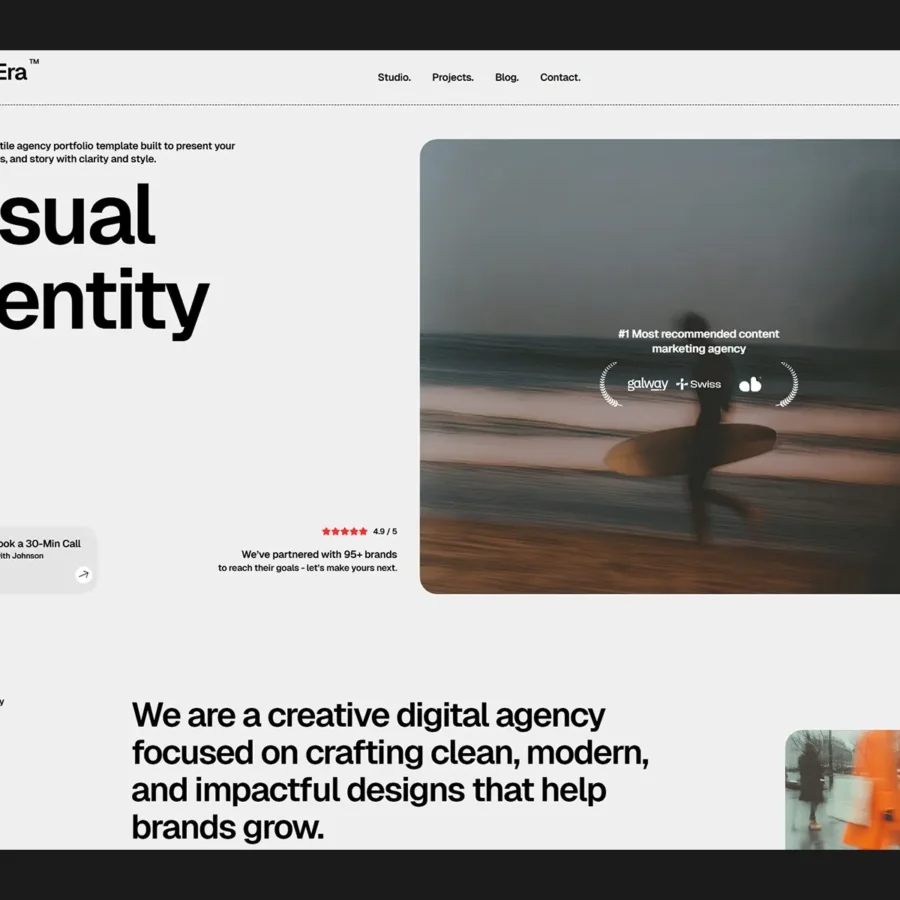 CraftEra — Creative Agency & Portfolo Agency — FlowSark Framer Template