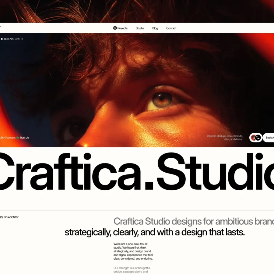 Craftica — Agency Portfolio Template — Aureus.Design Framer Template