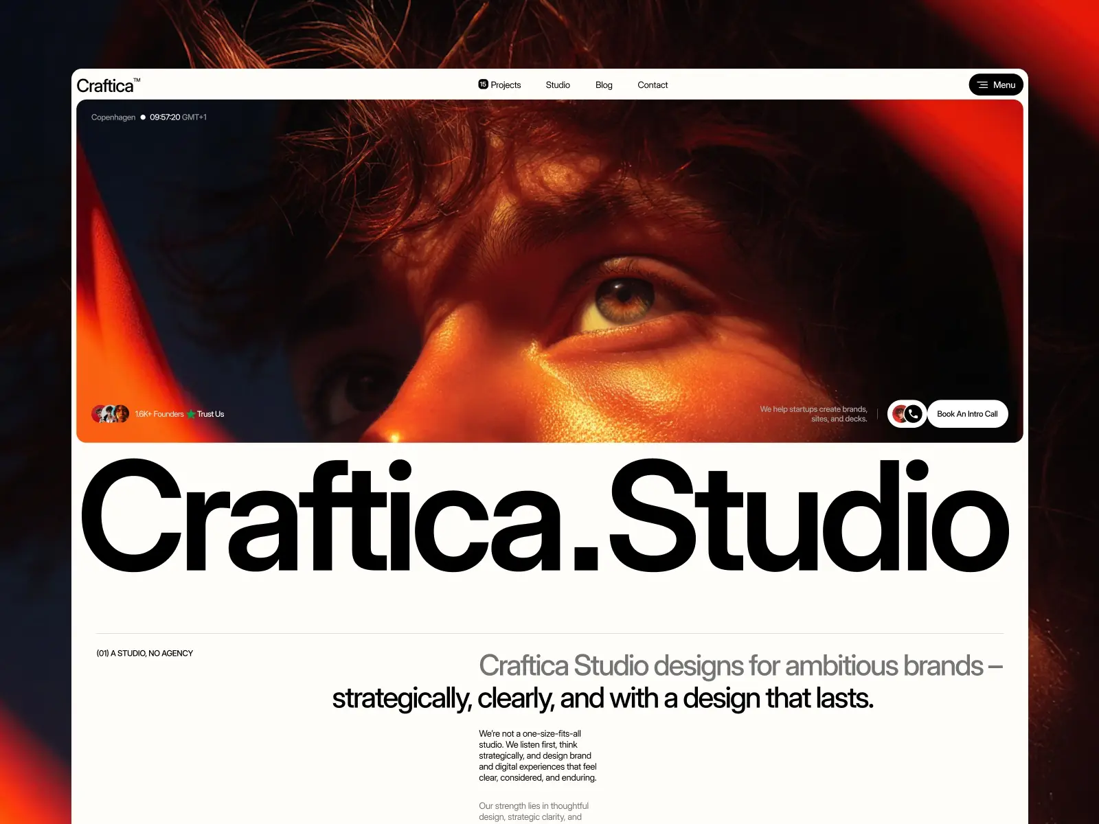 Craftica — Agency Portfolio Template — Aureus.Design Framer Template