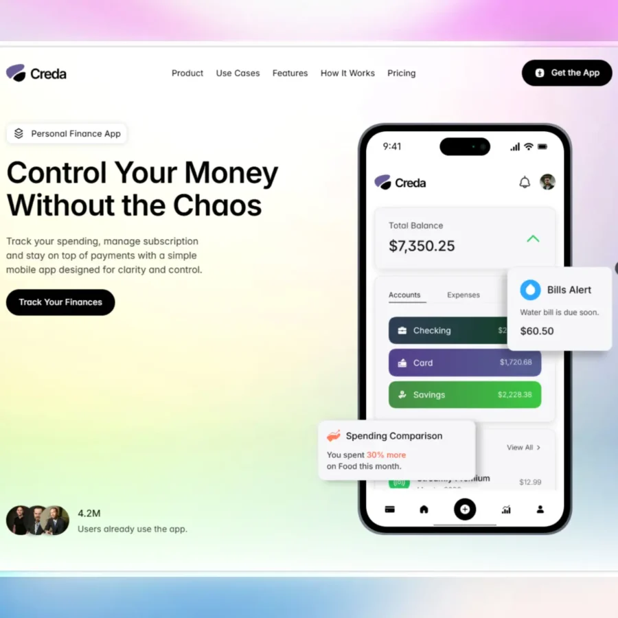 Creda — Finance App & SaaS Template — Emre Gocen Framer Template