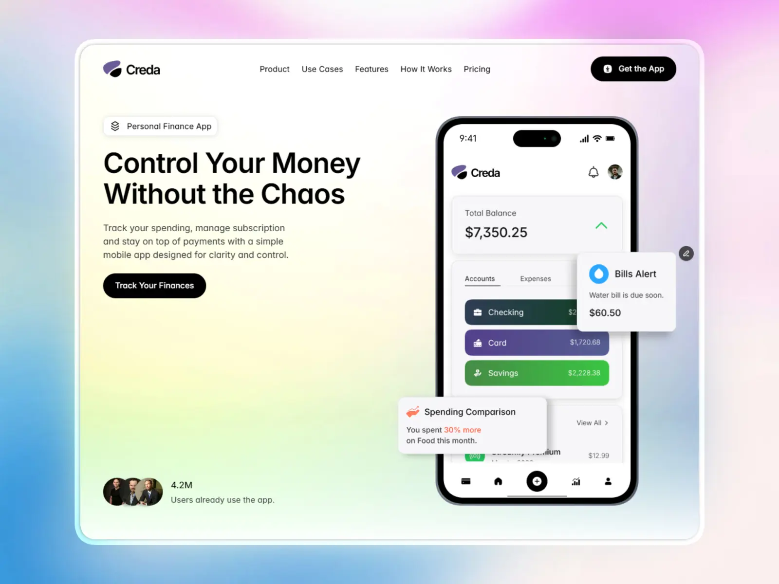 Creda — Finance App & SaaS Template — Emre Gocen Framer Template