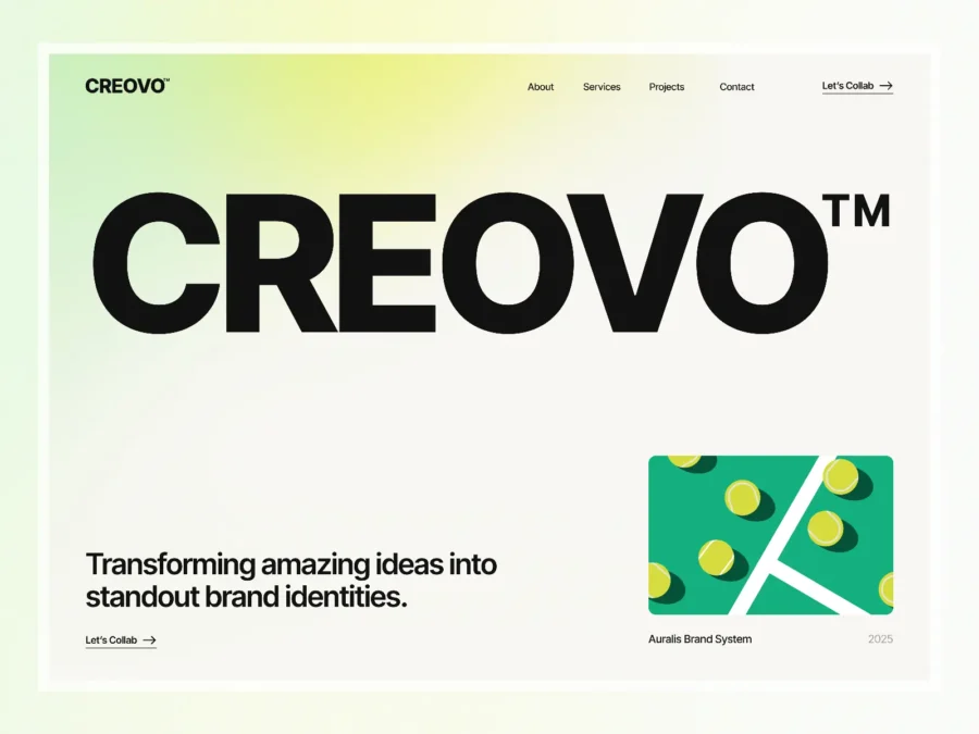 Creovo — Creative Portfolio Template — Framerdot Framer Template