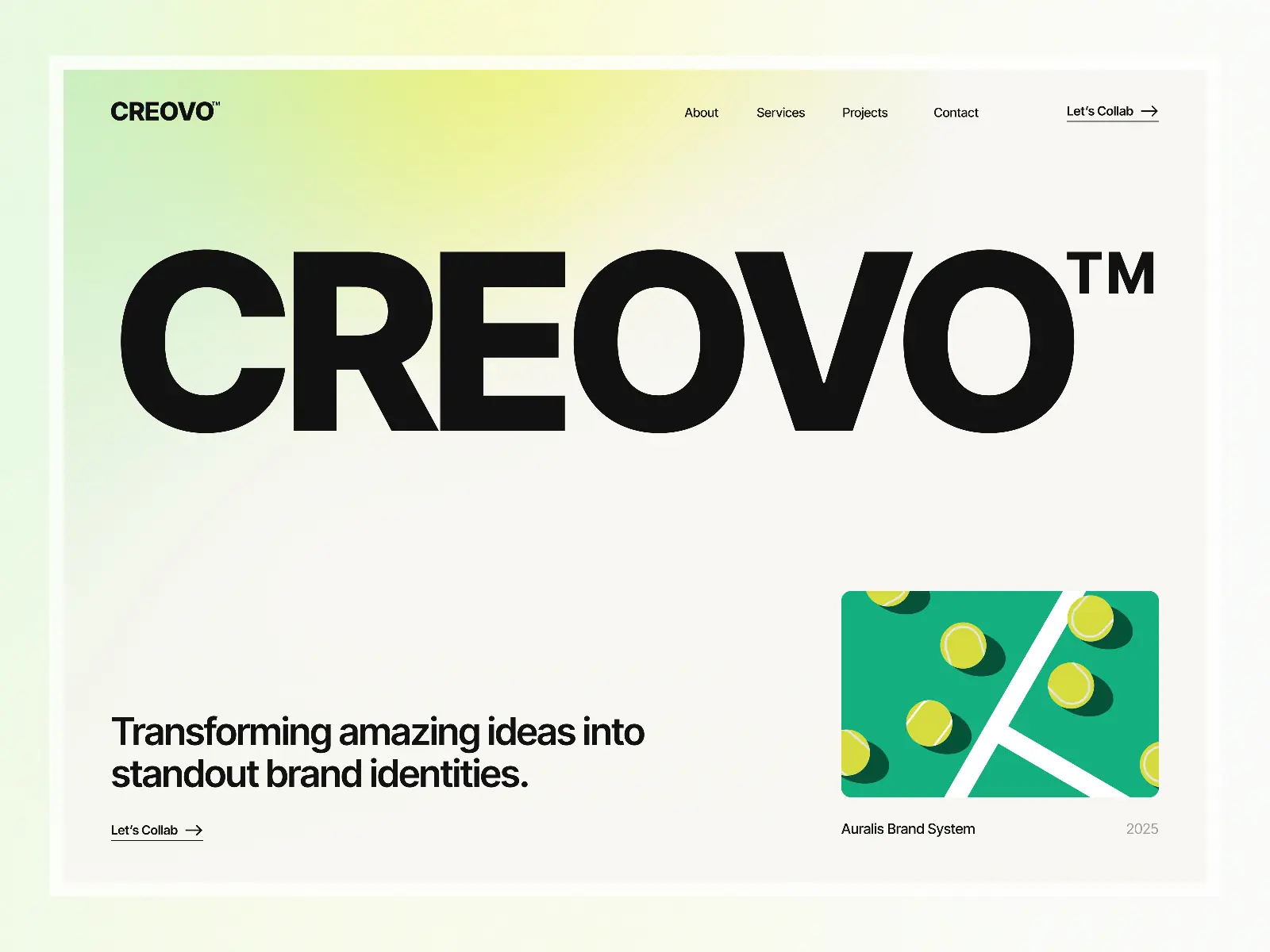 Creovo — Creative Portfolio Template — Framerdot Framer Template
