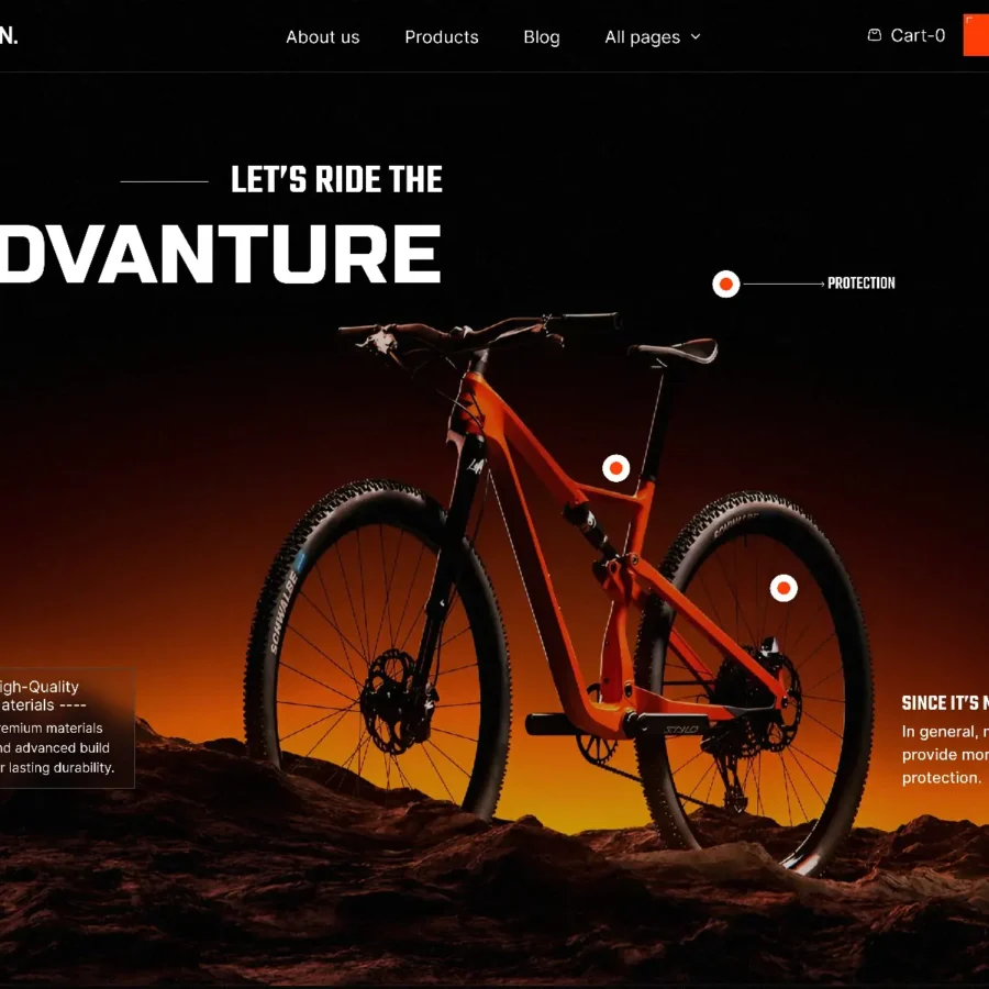 Cylen — Bicycle Shop Framer Template — Framerbucket Framer Template