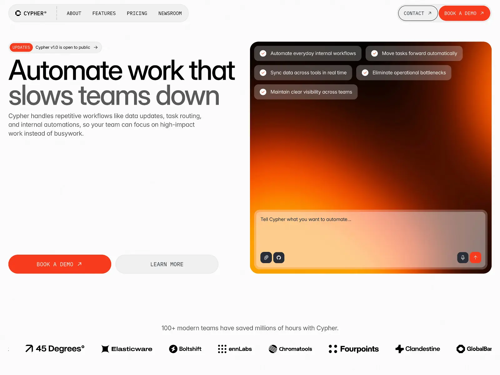 Cypher — Modern SaaS Website Template — Isaac Framer Template