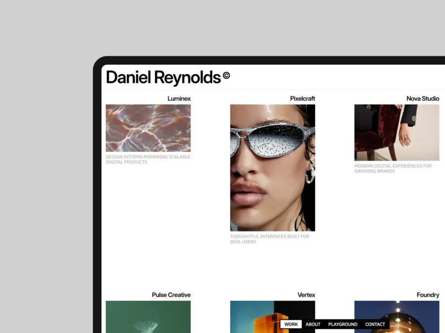 Daniel — Minimal Portfolio Template — Mata Nguyen Framer Template