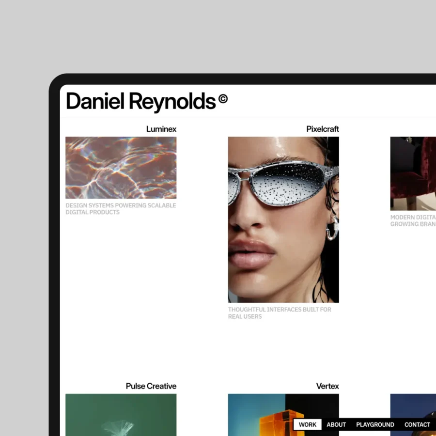 Daniel — Minimal Portfolio Template — Mata Nguyen Framer Template