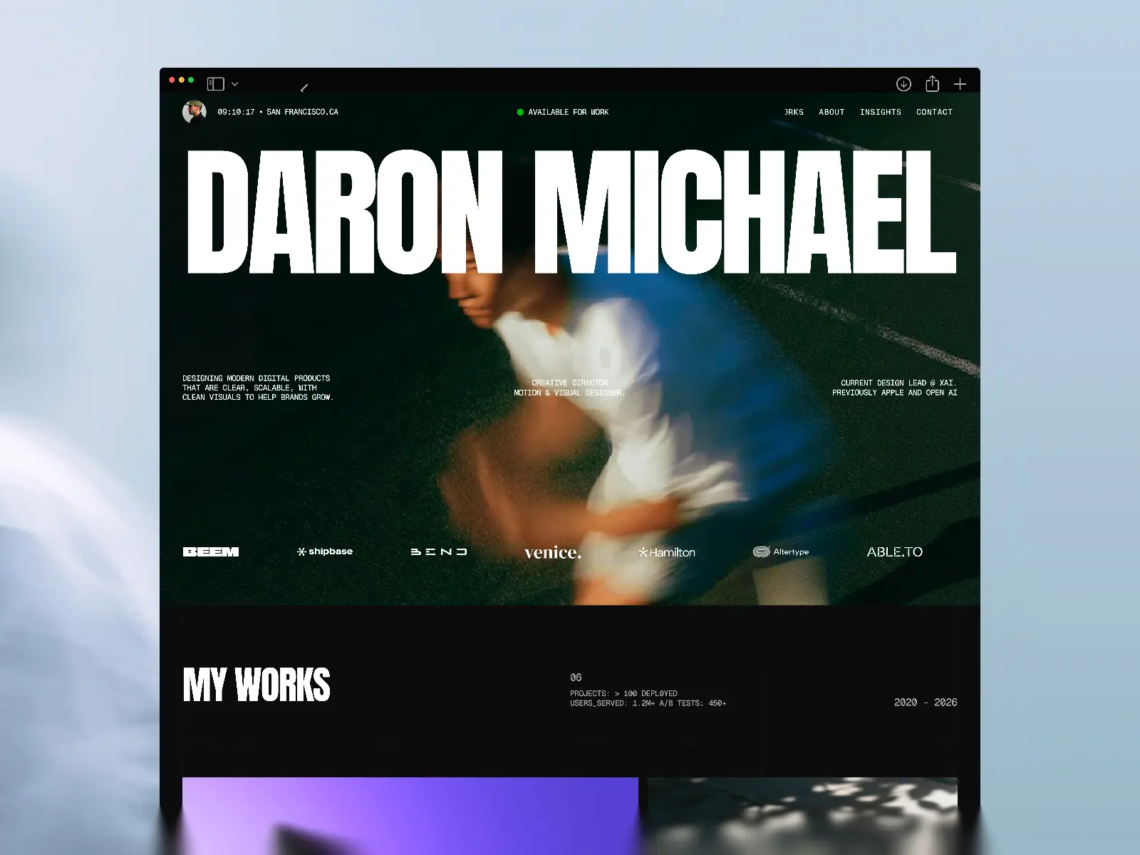 Daron — Portfolio / Agency Template — Tembase Supply Framer Template