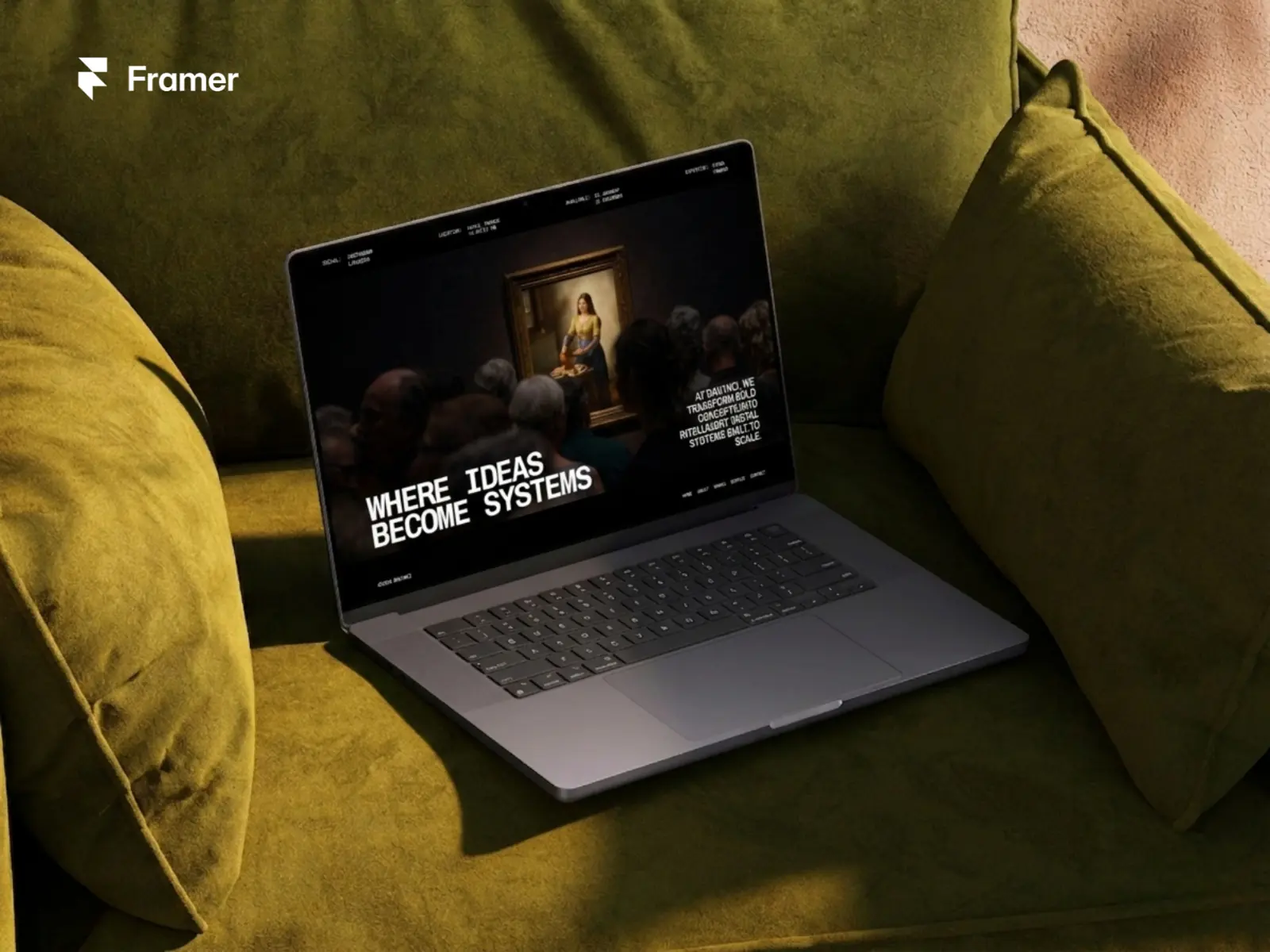 DaV1nci — Portfolio, Digital Studio Template — Mr. Cosmos Framer Template