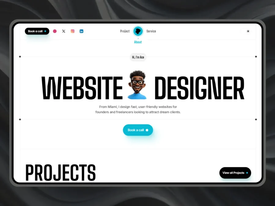Dean — Web Designer Portfolio — Dean Framer Template