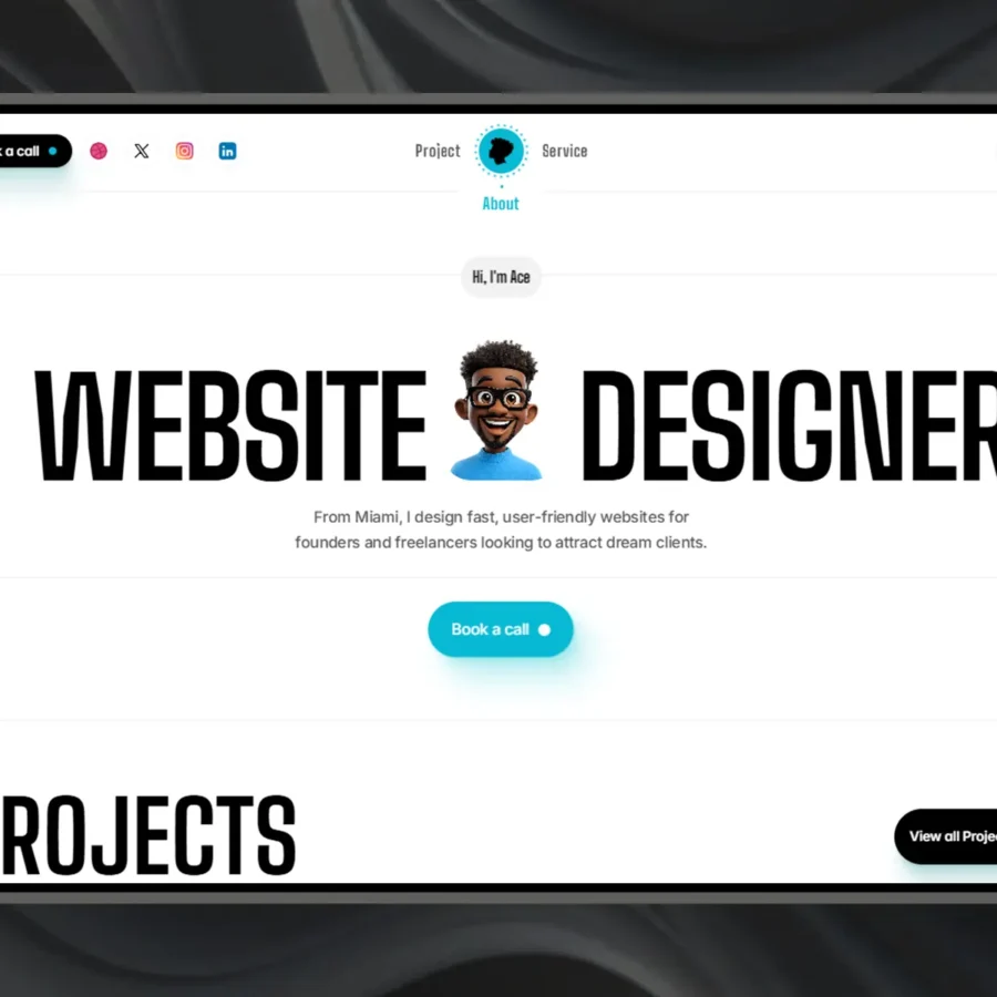 Dean — Web Designer Portfolio — Dean Framer Template