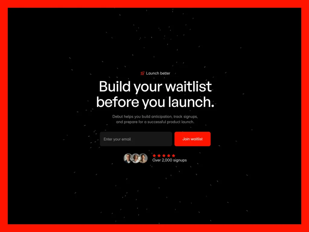 Debut — Waitlist Landing Page Template - Framer Templates Marketplace