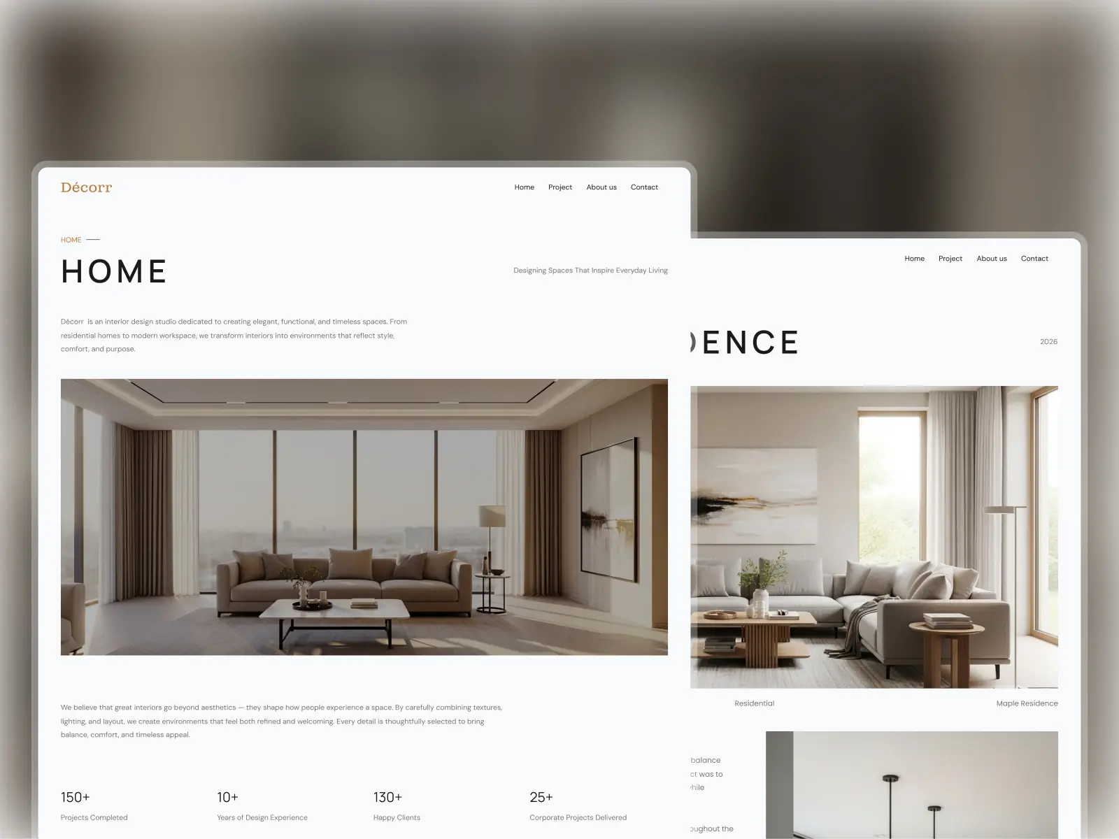 Décorr — Modern Interior Design Template
