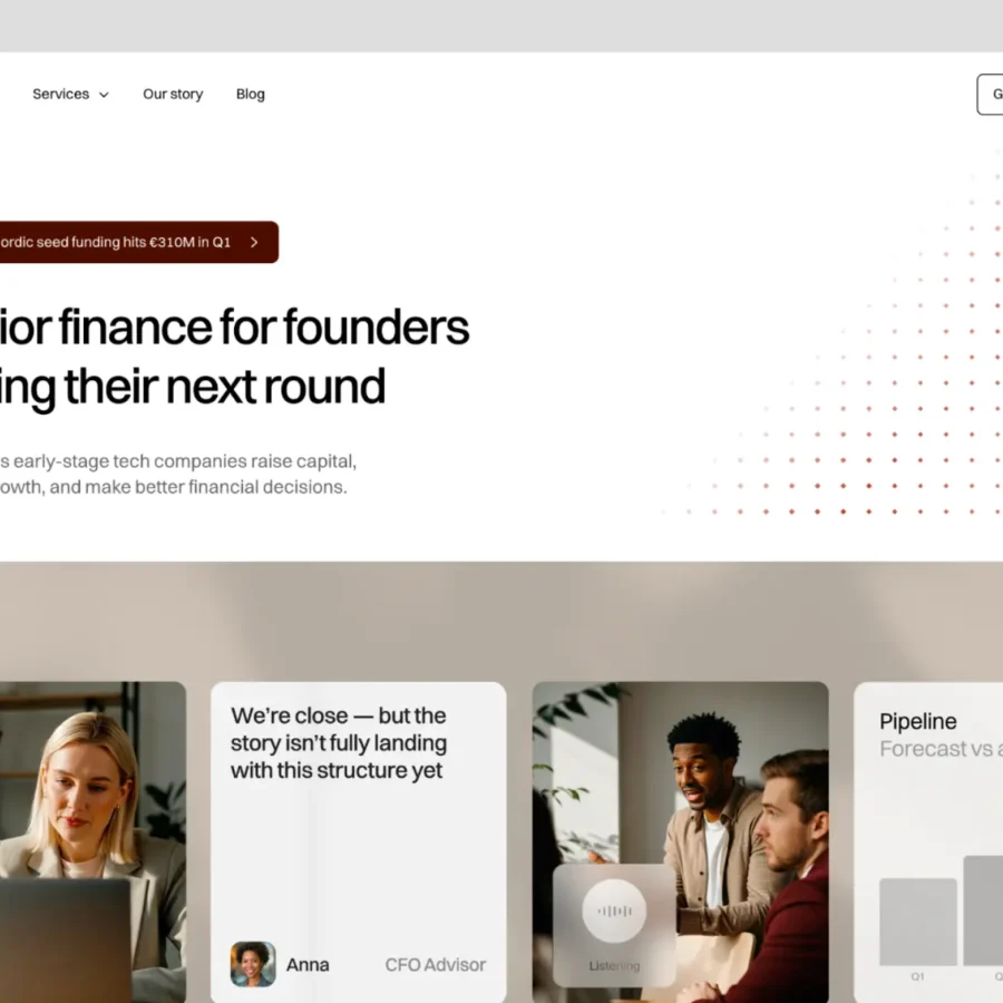 DeltaVenture — Finance, consulting B2B templae — Sanna Granqvist Framer Template