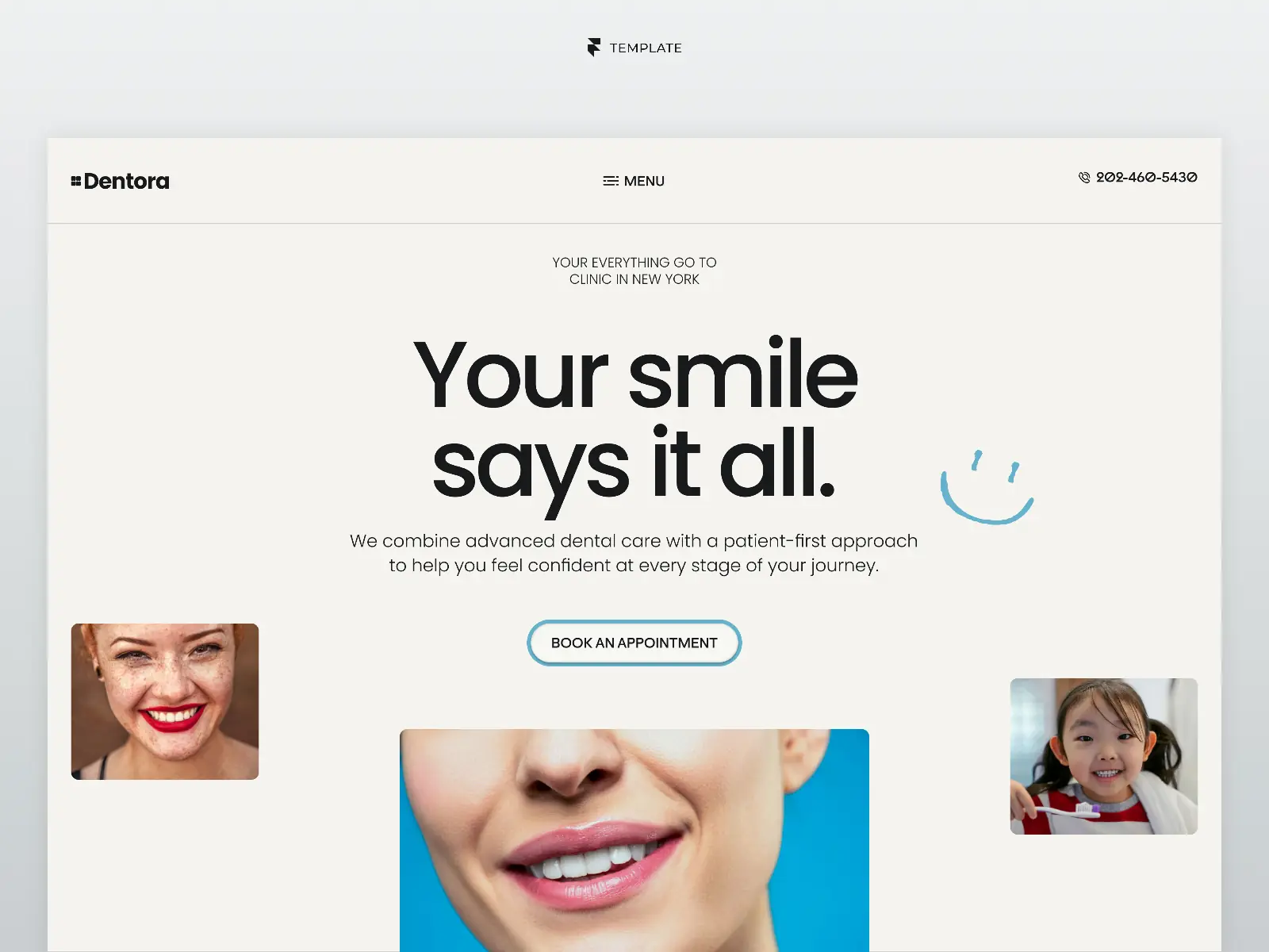 Dentora — Dental & Medical Clinics Template — João Barbosa Framer Template