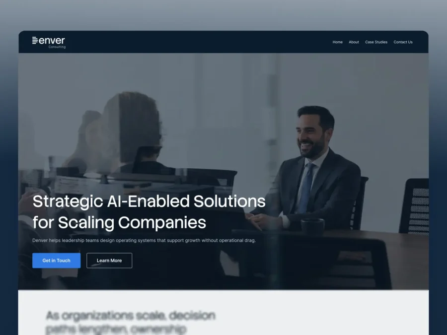 Denver — Enterprise Consulting Template — Aryan Tanwar Framer Template