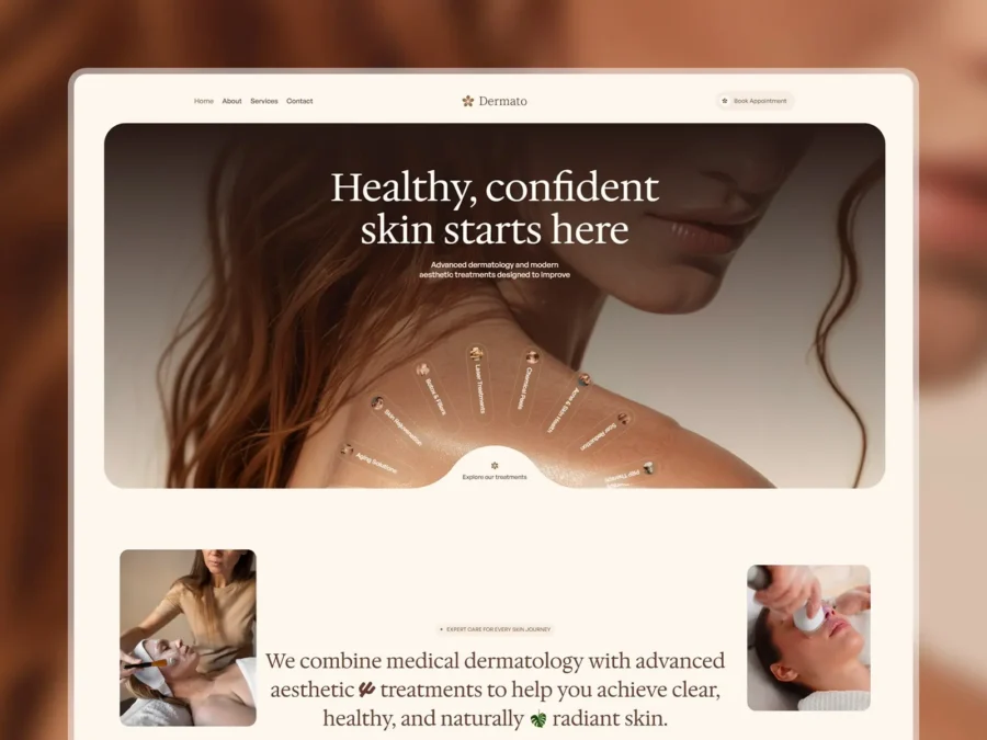 Dermato — Dermatology and Aesthetic Clinics — Salim from Webestica Framer Template
