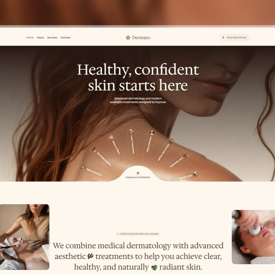 Dermato — Dermatology and Aesthetic Clinics — Salim from Webestica Framer Template