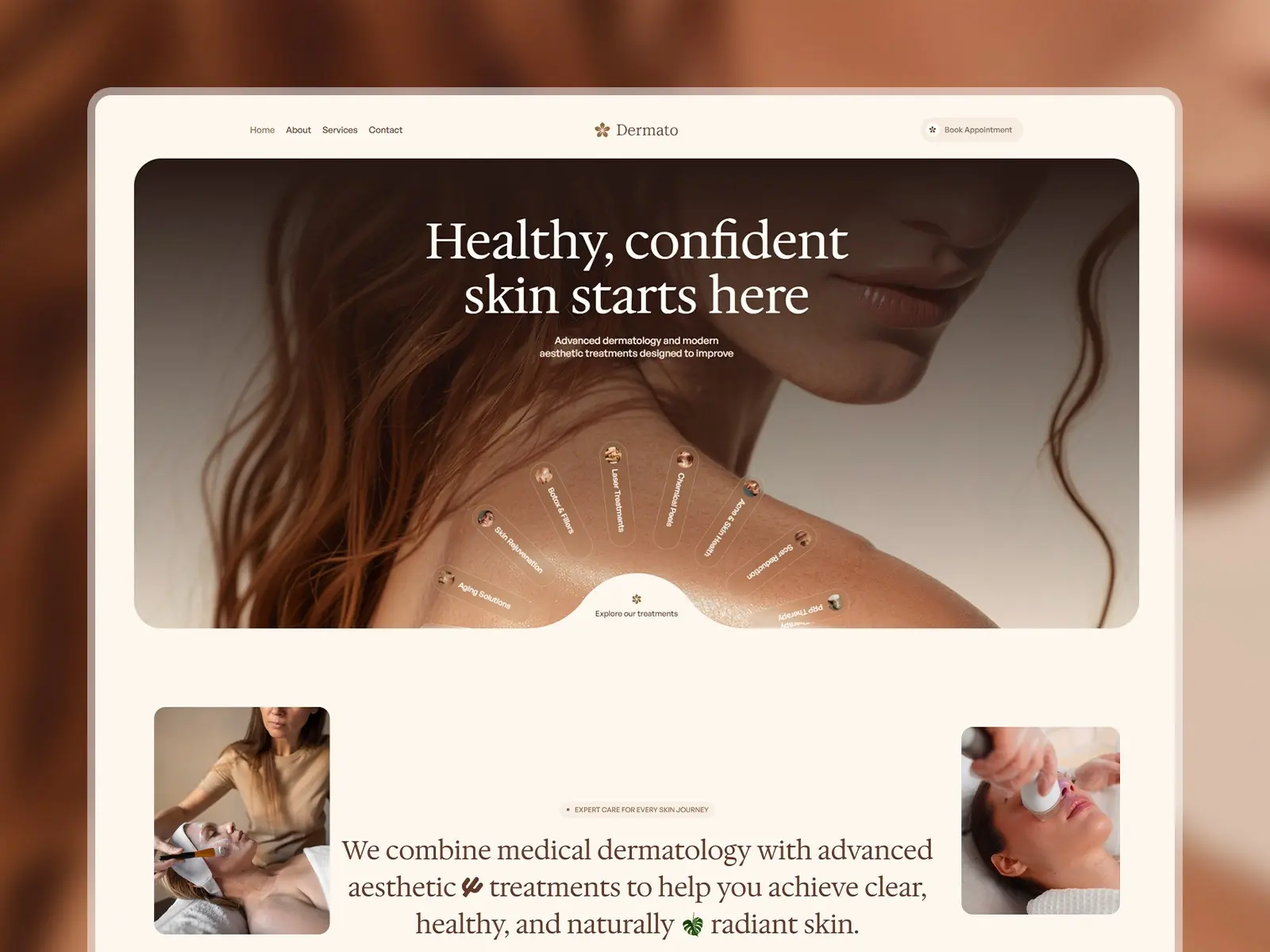 Dermato — Dermatology and Aesthetic Clinics — Salim from Webestica Framer Template