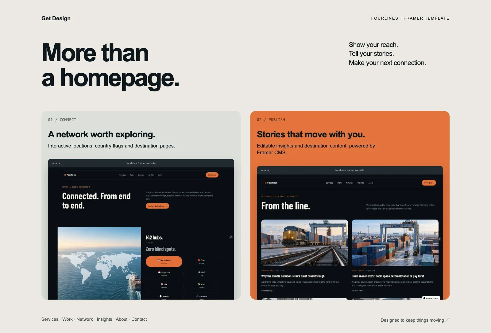 Fourlines — Logistics & Transport Framer Template — Framer Template