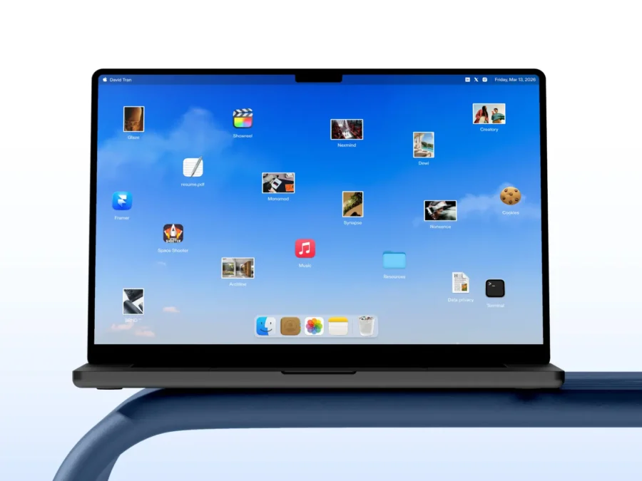 Dockfolio — MacOS Portfolio Experience — designbydeke Framer Template
