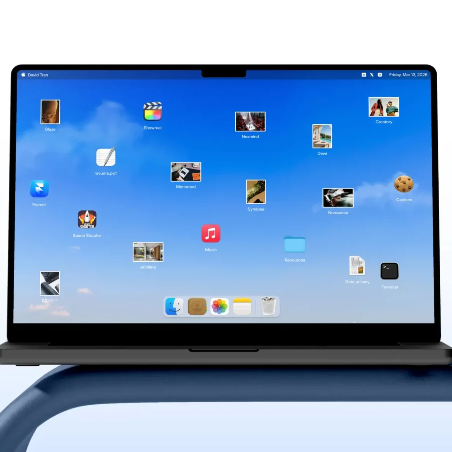Dockfolio — MacOS Portfolio Experience — designbydeke Framer Template