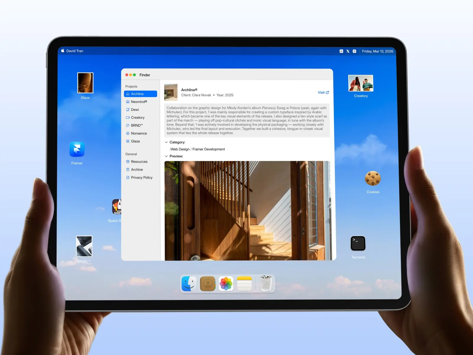 Dockfolio — MacOS Portfolio Experience