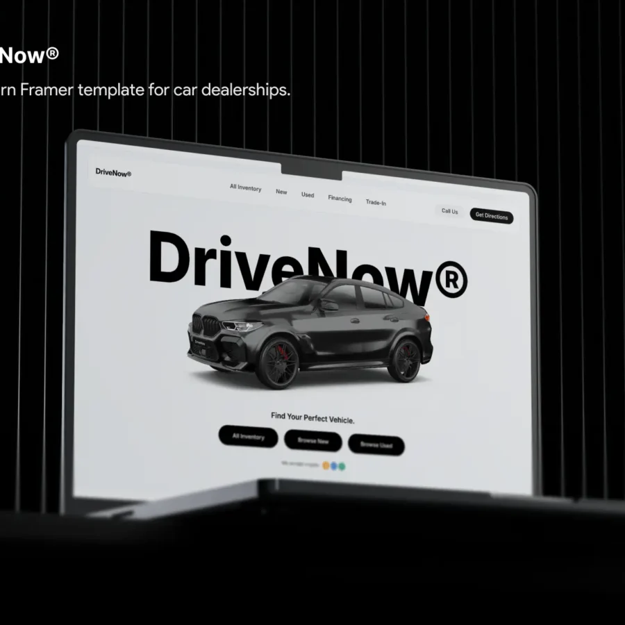 DriveNow — Framer Template for Dealerships — Ed Framer Template