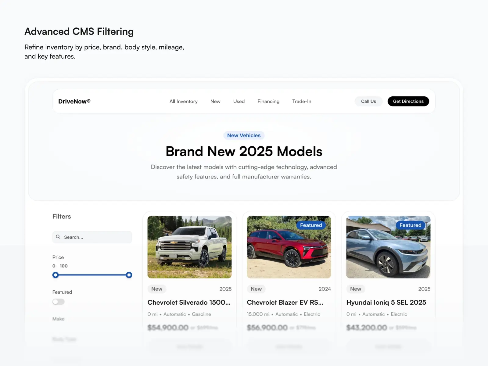 DriveNow — Framer Template for Dealerships