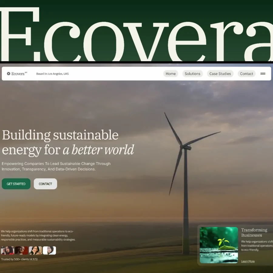Ecovera — Eco-focused Framer template — Framigo Studio Framer Template