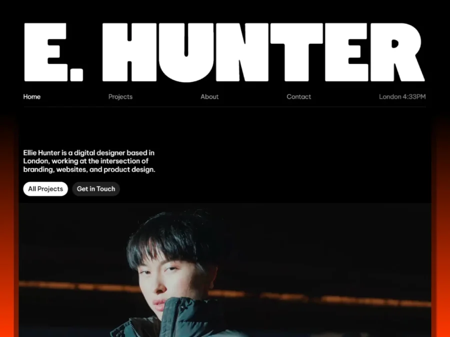 E.Hunter — Portfolio Template — Jakke Dea Framer Template