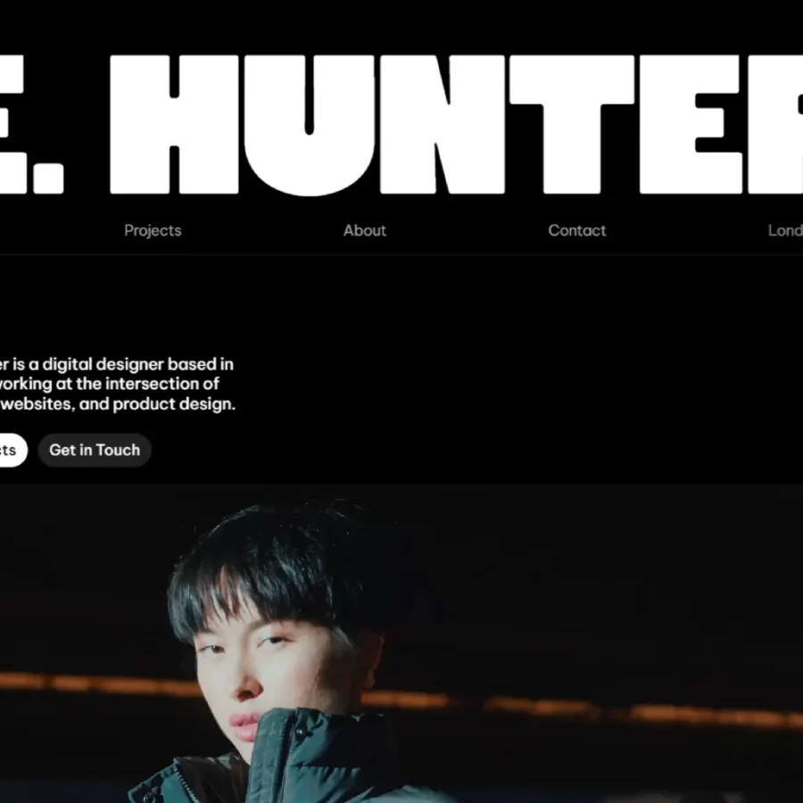 E.Hunter — Portfolio Template — Jakke Dea Framer Template