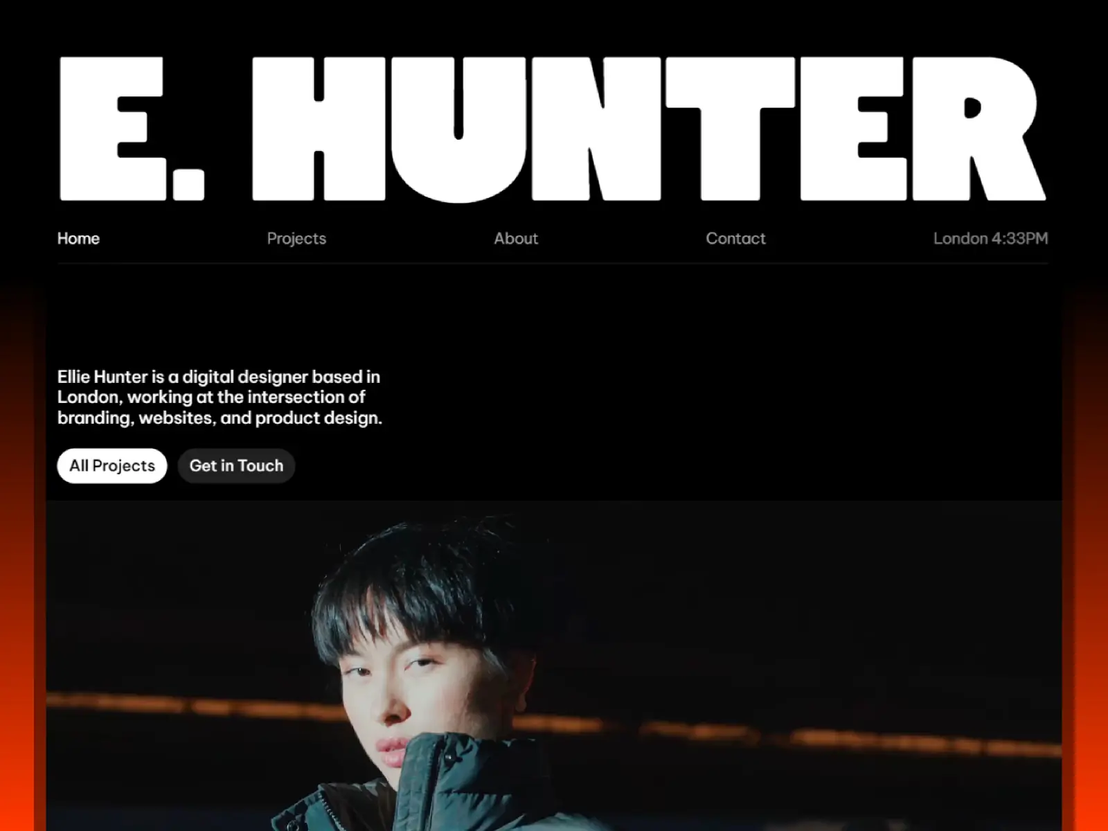 E.Hunter — Portfolio Template — Jakke Dea Framer Template