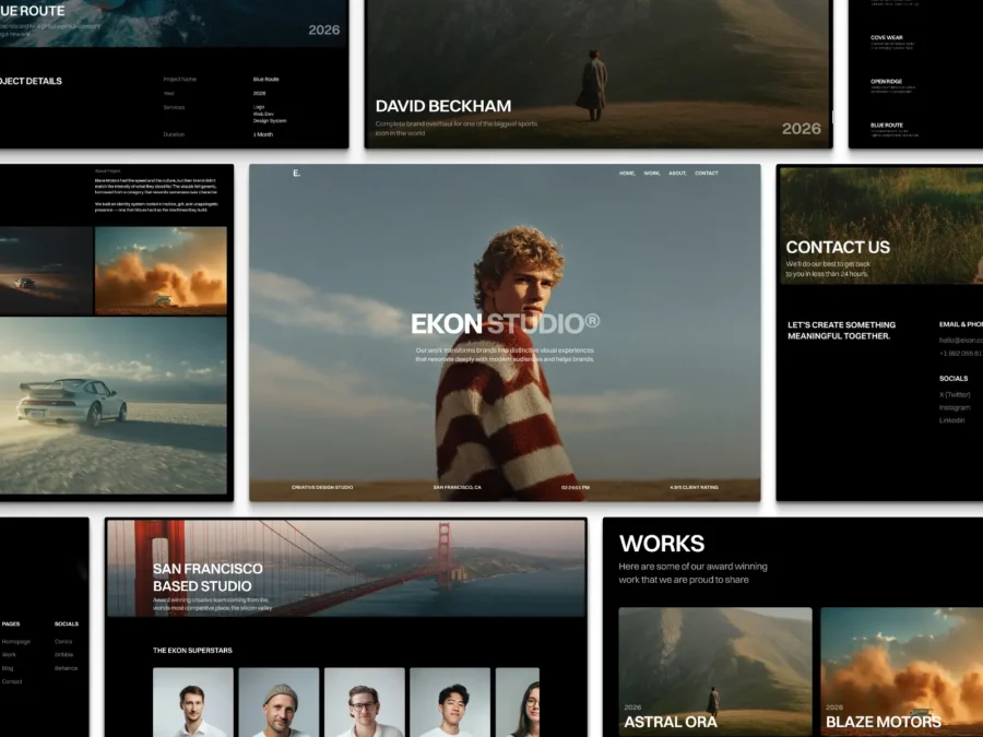 Ekon — Premium Portfolio Template — Adheeb Framer Template