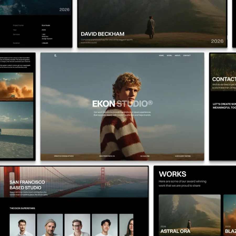 Ekon — Premium Portfolio Template — Adheeb Framer Template