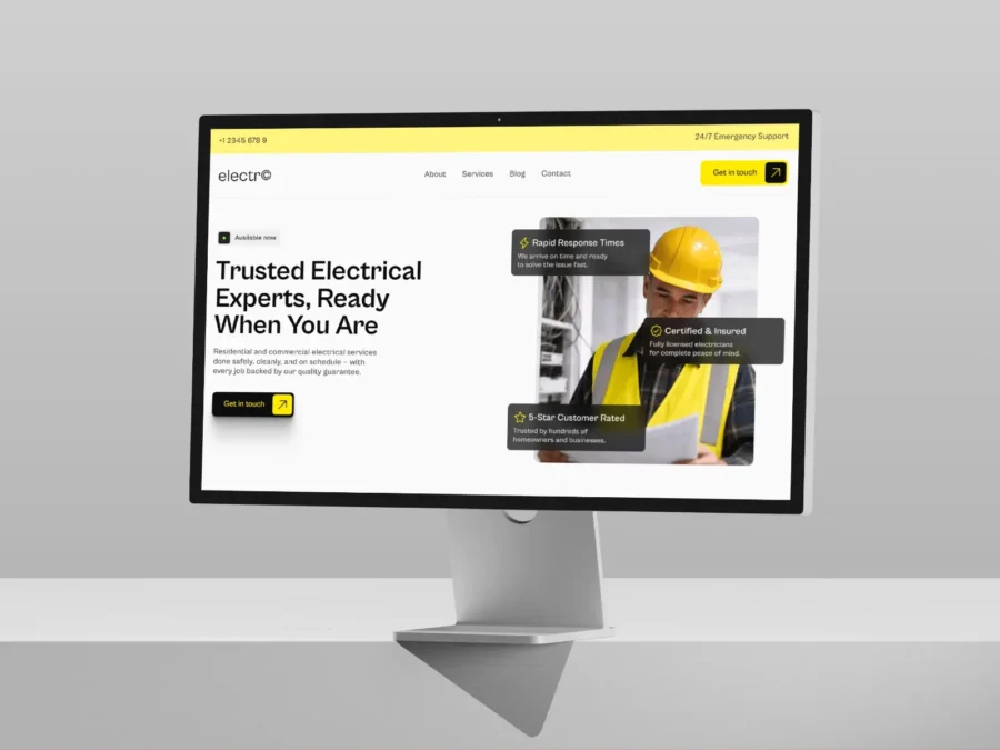Electr© — Premium Electrician Template — AkemDesign Framer Template