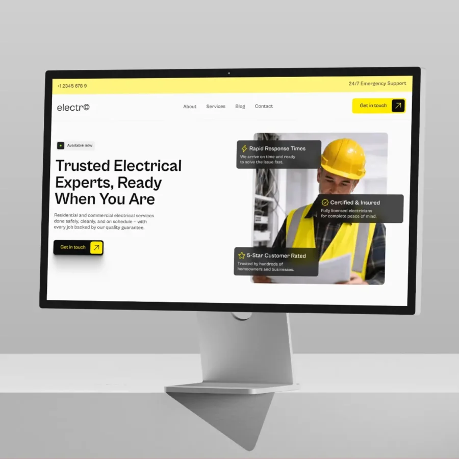 Electr© — Premium Electrician Template — AkemDesign Framer Template