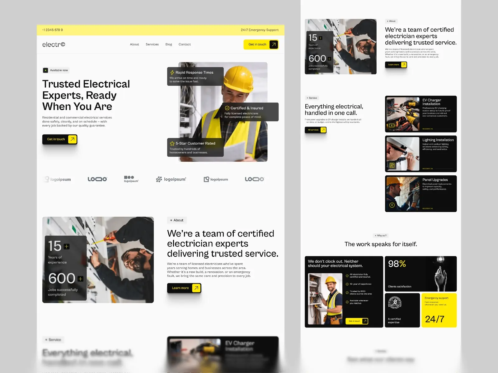 Electr© — Premium Electrician Template