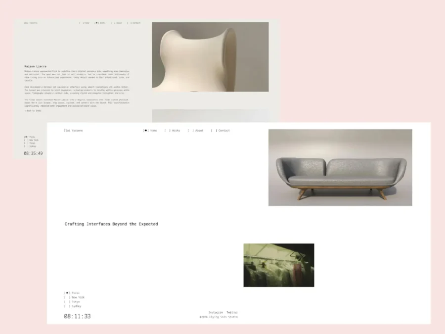 Éloi Varenne — Minimal Portfolio Template — Flying Solo Framer Template