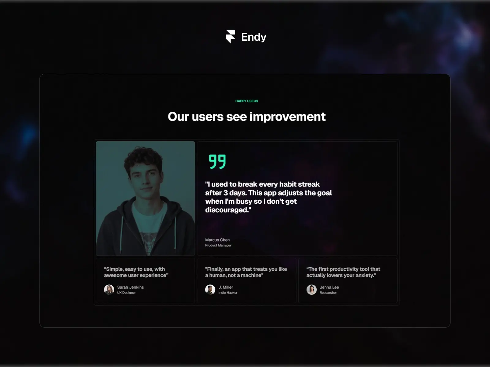 Endy — AI SaaS Website Template