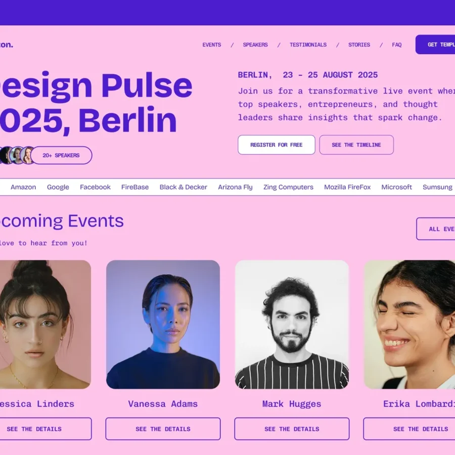 Eventon — Framer Template for Live Events — giomak Framer Template