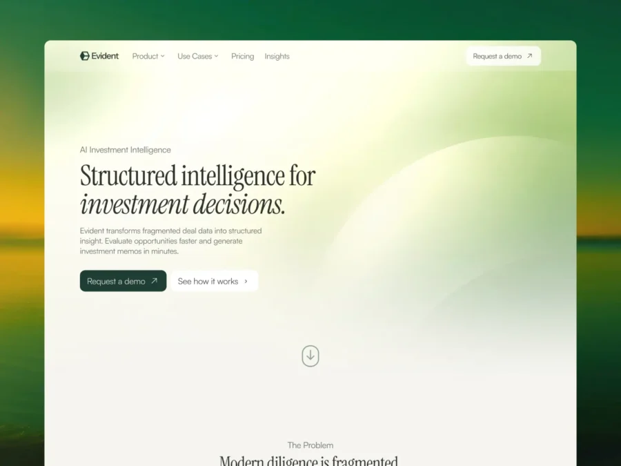 Evident — Template for decision platforms — Stellar UI Framer Template