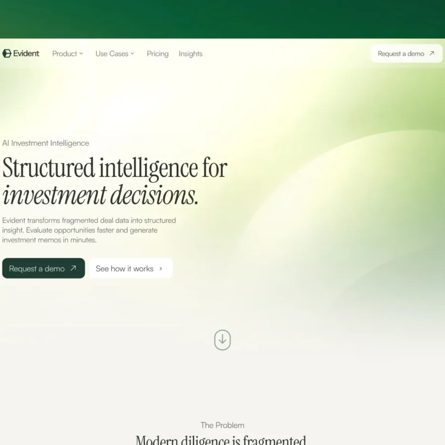 Evident — Template for decision platforms — Stellar UI Framer Template