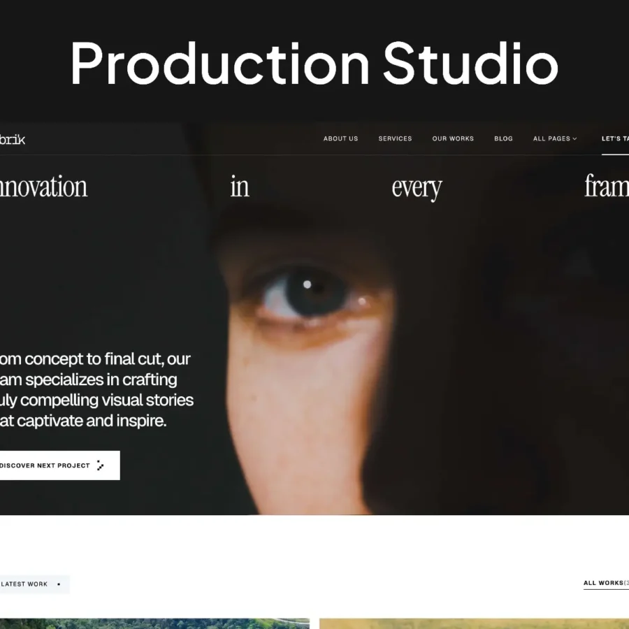 Fabrik — Video Production Studio Template — fourtwelve Framer Template