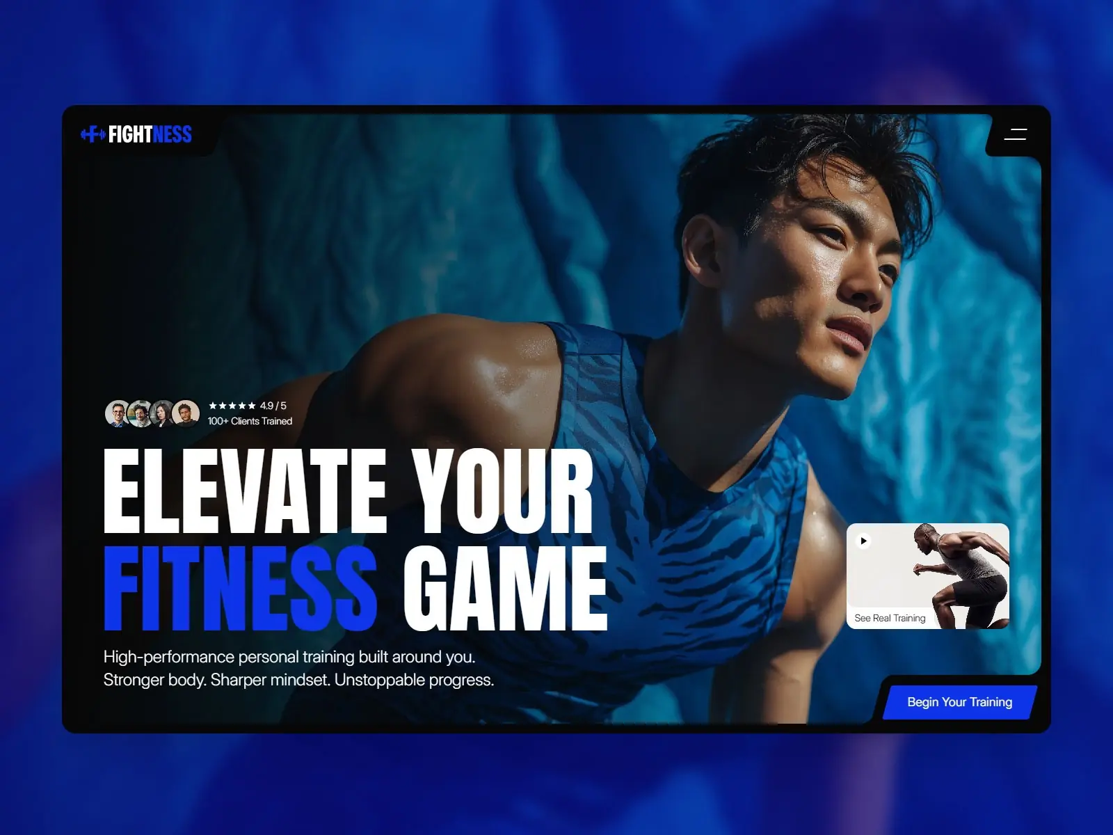 Fightness — High-impact fitness template — oldshen Framer Template