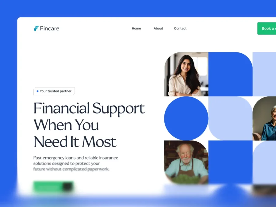 Fincare — Loan, Insurance, Banking & Finance — Elements Library Framer Template