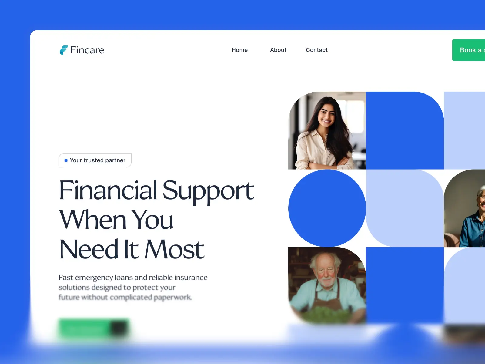 Fincare — Loan, Insurance, Banking & Finance — Elements Library Framer Template