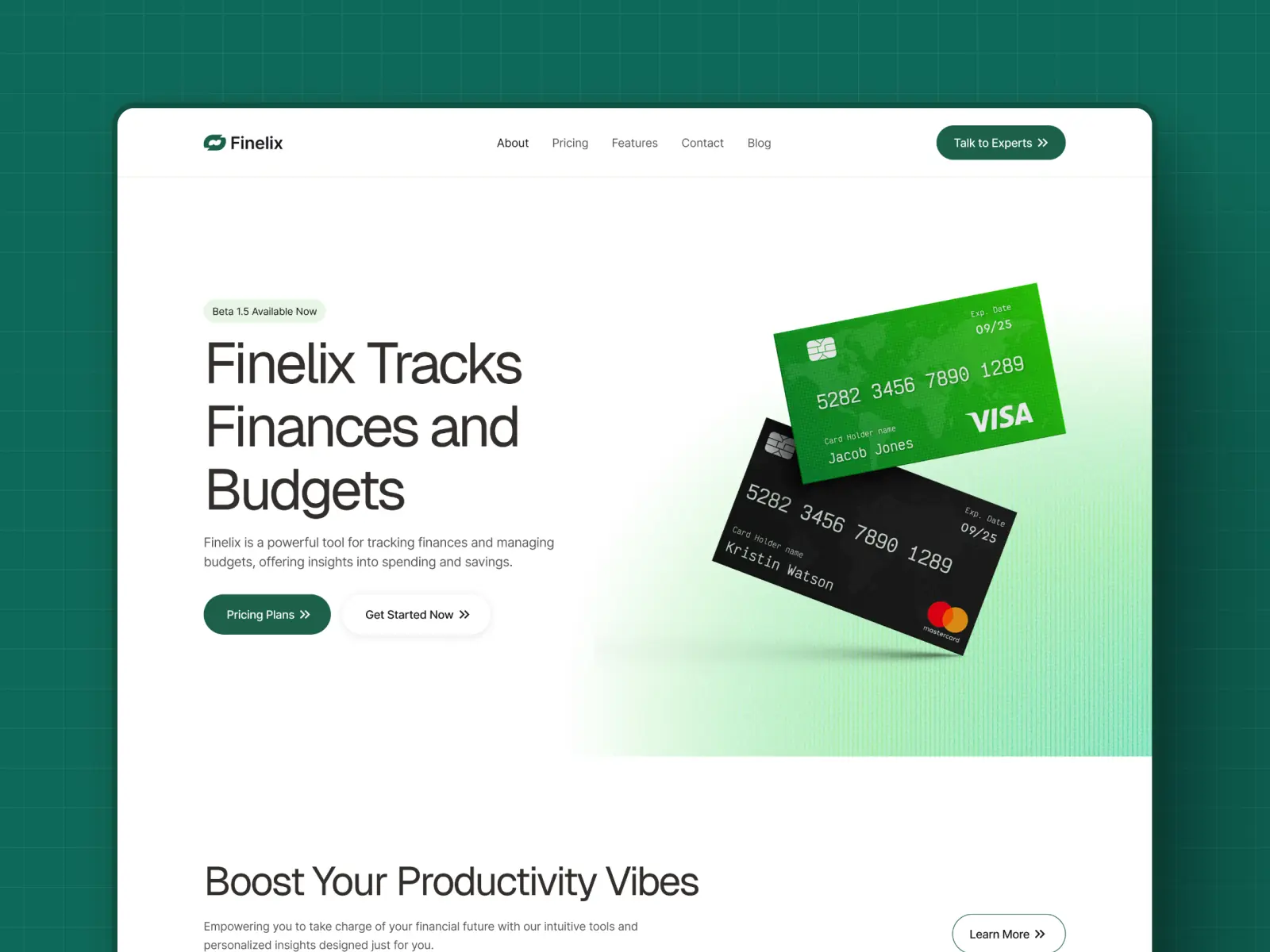 Finelix — Smarter Way to Handle Your Finance — Design Monks Framer Template