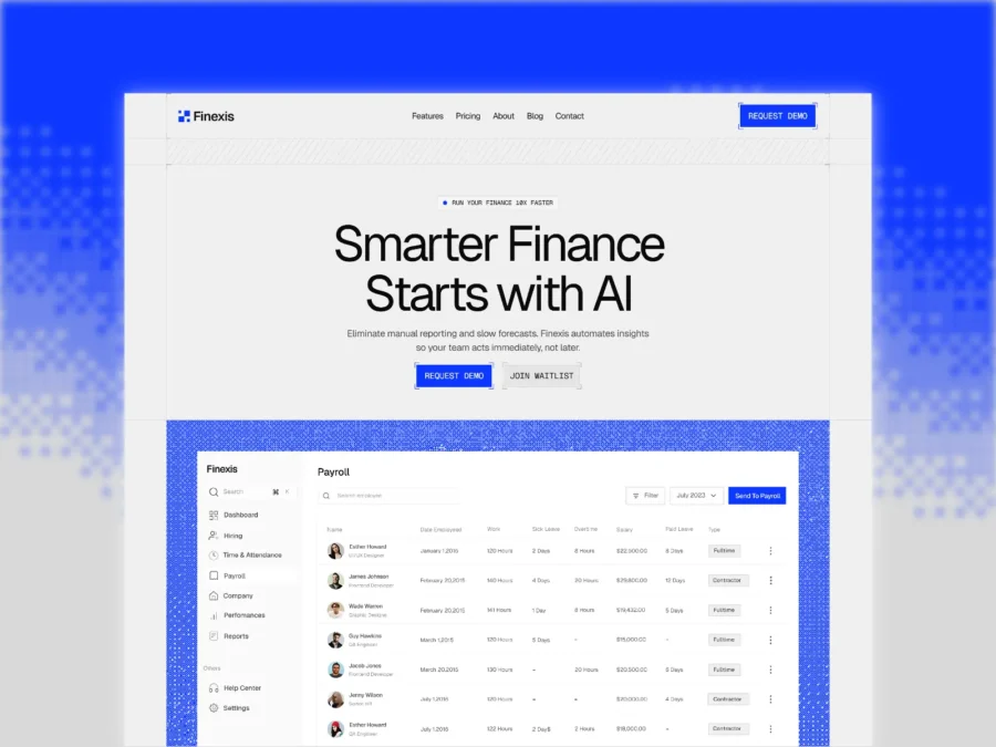 Finexis — Premium AI SaaS Template — Areeba Nazim Framer Template