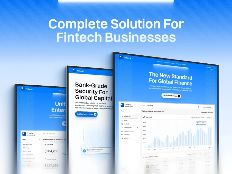 Fintechy — Solution for High-Growth Fintech — Mahmood Ali Framer Template